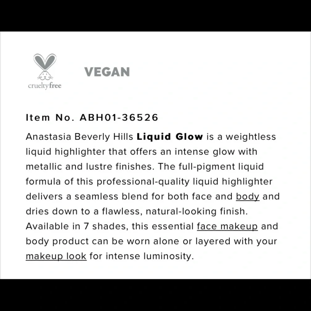 Anastasia BH Liquid Glow -Perla- Liquid highlighter NIB - Picture 2 of 4